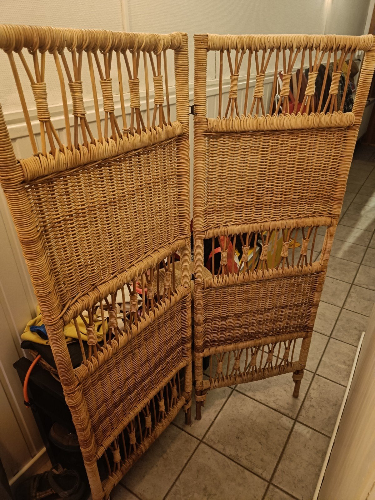 Rieten kamerscherm boho, Huis en Inrichting, Woonaccessoires | Kamerschermen, Ophalen