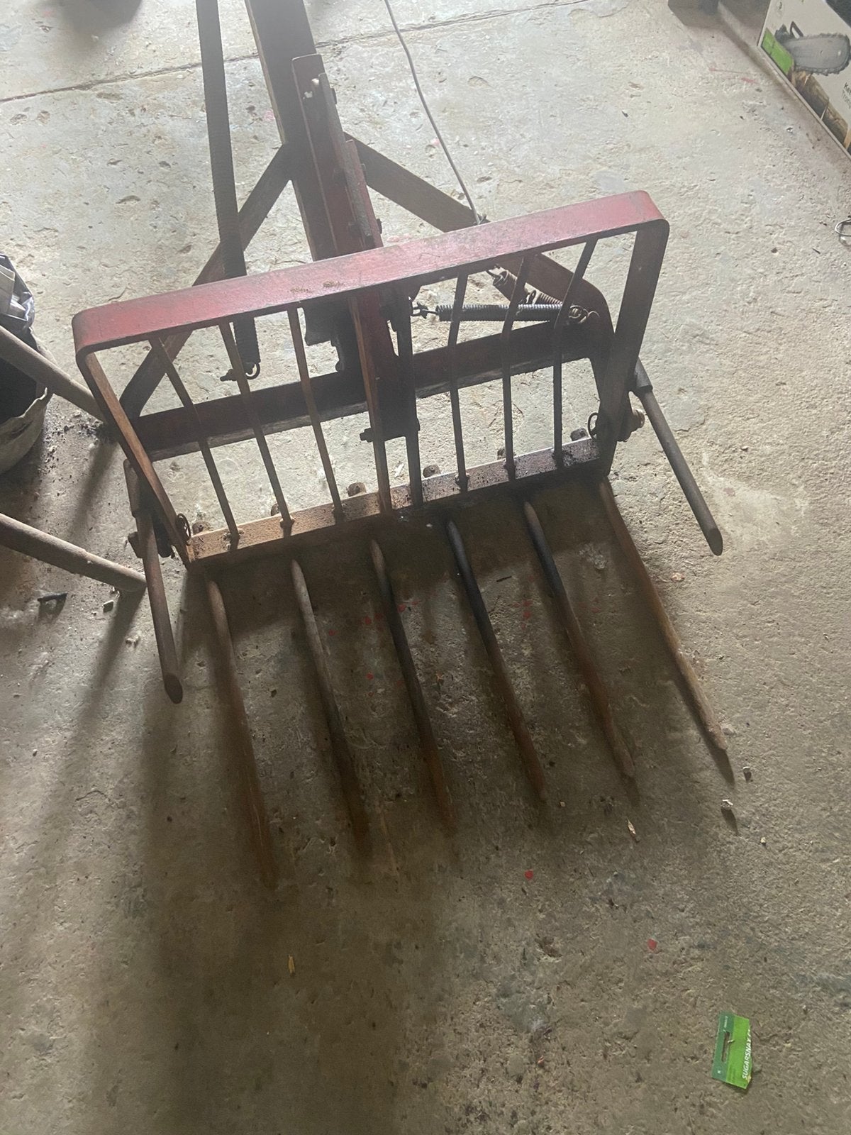 Achterlader met riek , grondschuif , cultivator. ( kabine ), Zakelijke goederen, Ophalen