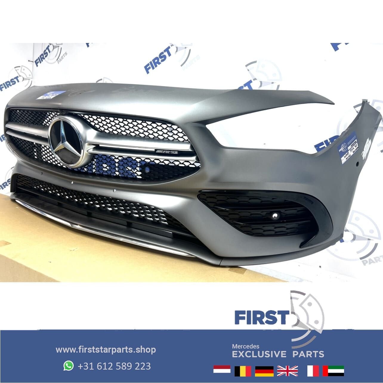 W118 C118 CLA35 AMG VOORBUMPER MAT GRIJS Mercedes 2018-2023, Utilisé, -, Avant, -