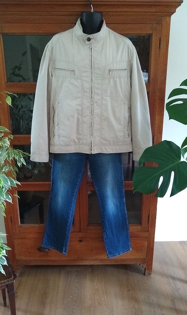 Harry Wilson beige tussenseizoen jasje, mt 52 (L), Kleding | Heren, Jassen | Zomer, Maat 52/54 (L), Beige, Ophalen of Verzenden