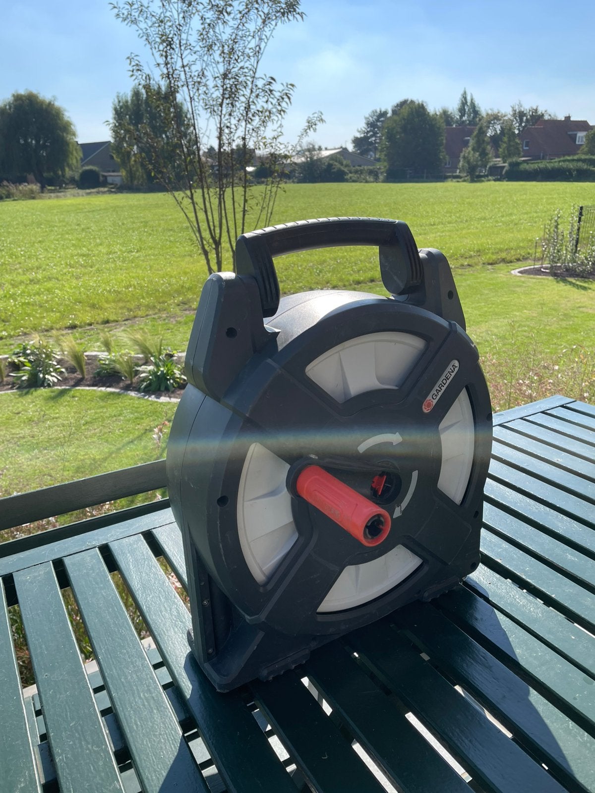 Gardena draagbare slangenhaspel, 10mtr, Tuin en Terras, Ophalen, Zo goed als nieuw, Tuinslanghaspel