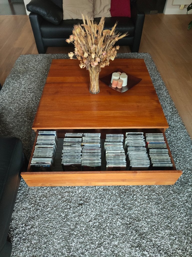 Salontafel massief teakhout, Huis en Inrichting, Tafels | Salontafels, Ophalen, Zo goed als nieuw, Minder dan 50 cm, 100 tot 150 cm