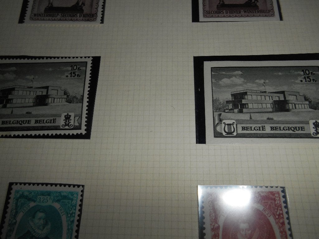 Lot de 2 Timbres Belge 1942 " Maison de la musique" ( Dentel, Enlèvement ou Envoi, Musique