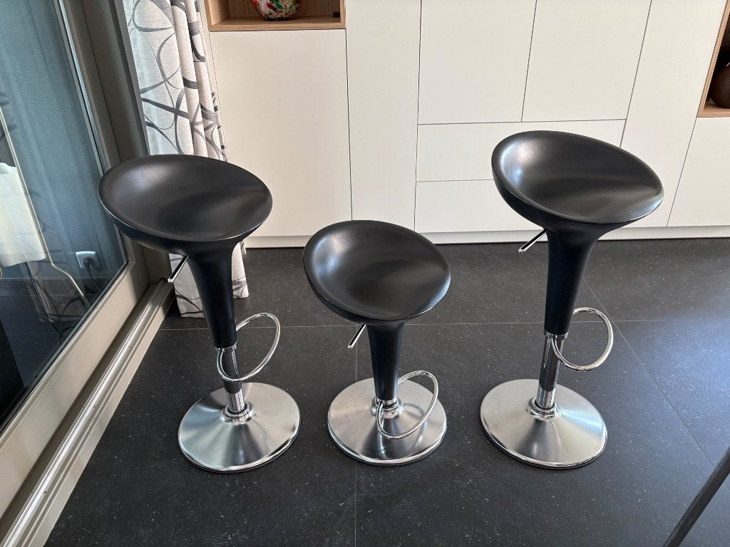 Barkrukken Bombo magis, 3 tabourets, Métal, Utilisé, 60 à 90 cm