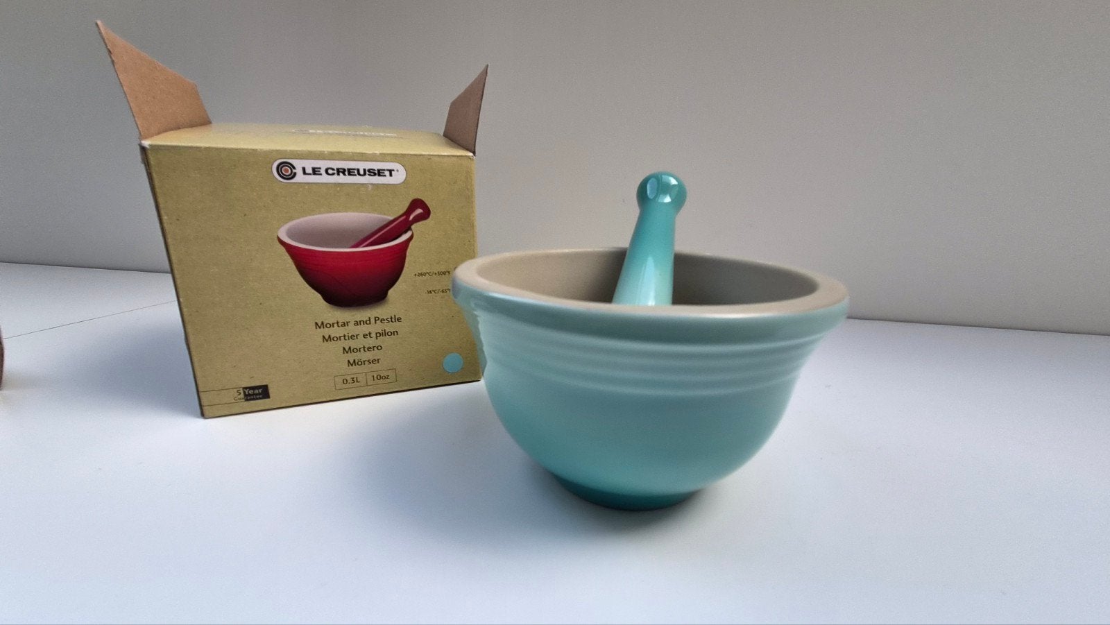 vijzel in aardewerk  - Le creuset, Huis en Inrichting, Ophalen of Verzenden, Nieuw, Emaille, Le Creuset