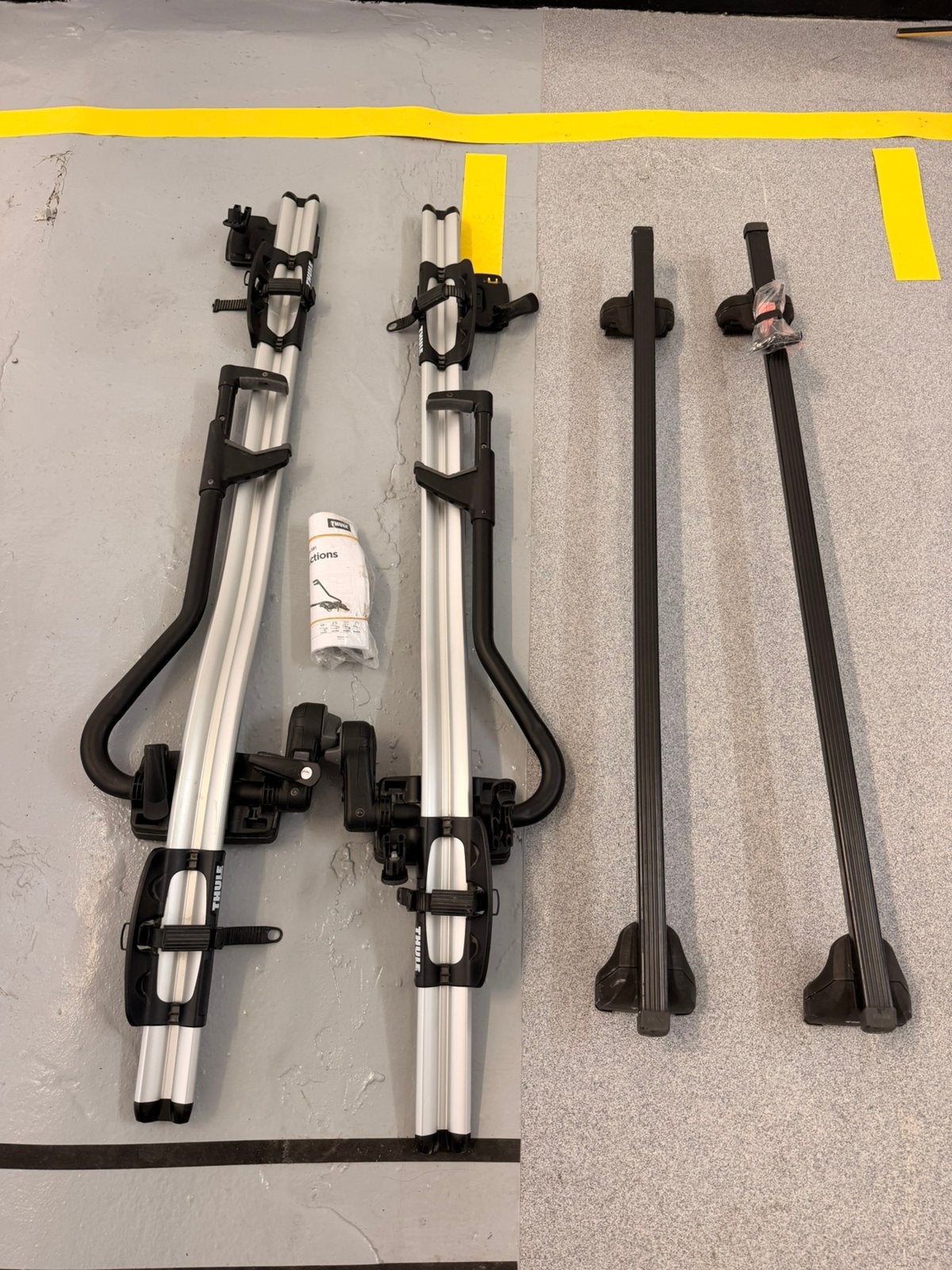 Thule Proride Fietsendrager dak 2x Sets voor 1 Prijs, Ophalen, Nieuw, Dakdrager, 2 fietsen