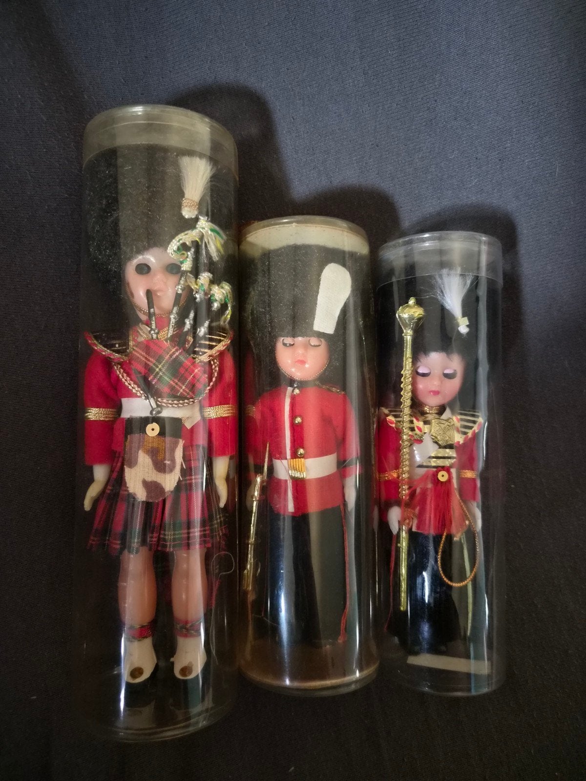 Lot van 3 vintage Britse & Schotse souvenirpoppen jaren '60, Enlèvement ou Envoi