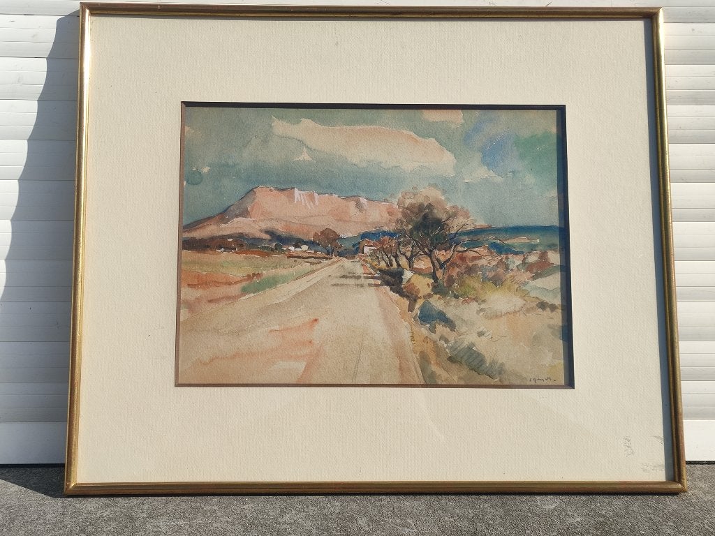 aquarelle signe gustave camus, Antiquités & Art, Enlèvement ou Envoi