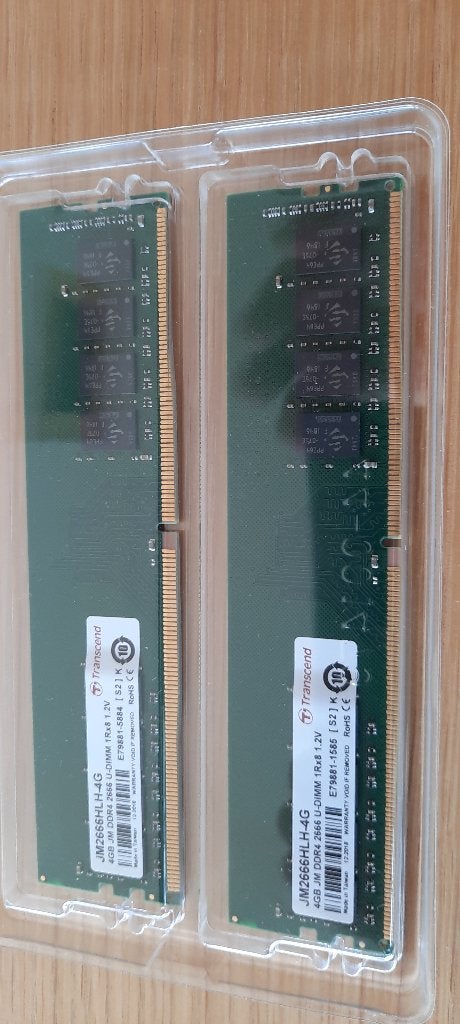 Mémoire Transcend JetRam 2x4 Go DDR4-2666, Enlèvement ou Envoi, DDR4, 8 GB, Utilisé
