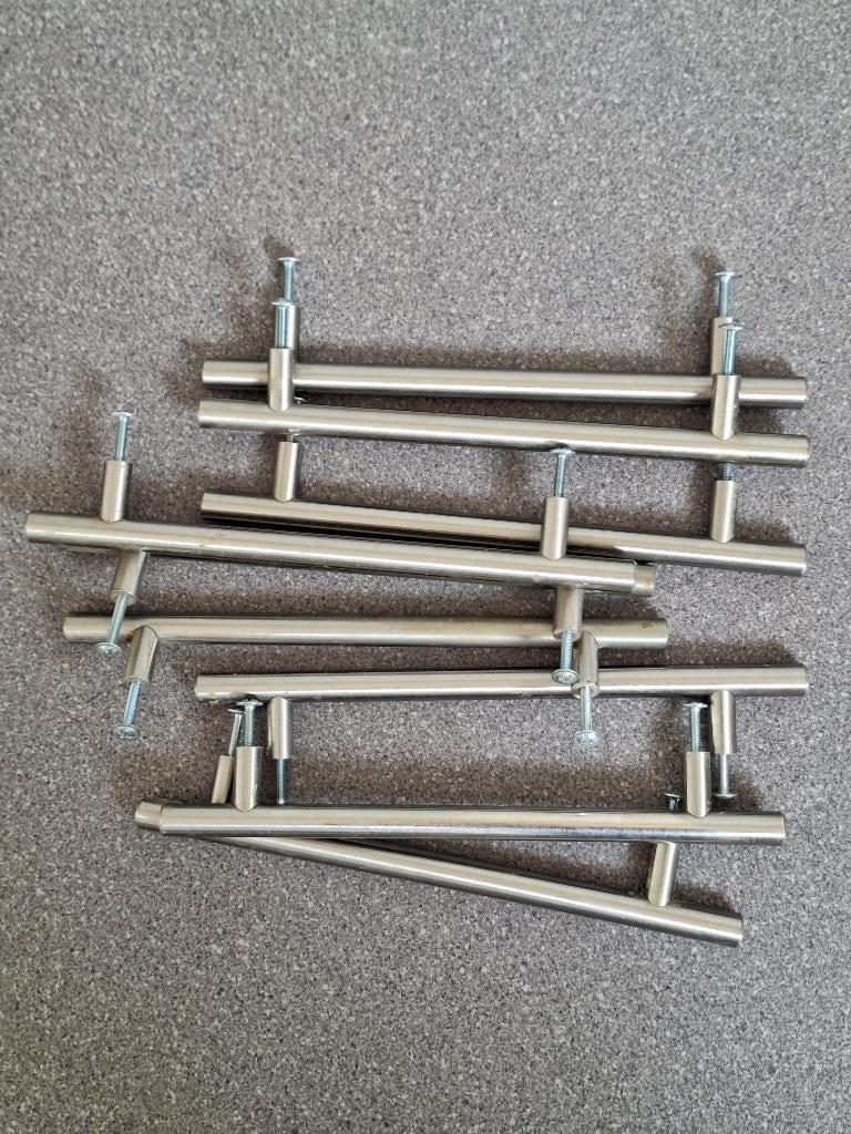 Poignets de porte inox, Bricolage & Construction, Quincaillerie & Fixations, Enlèvement, Utilisé, Vis, Inox