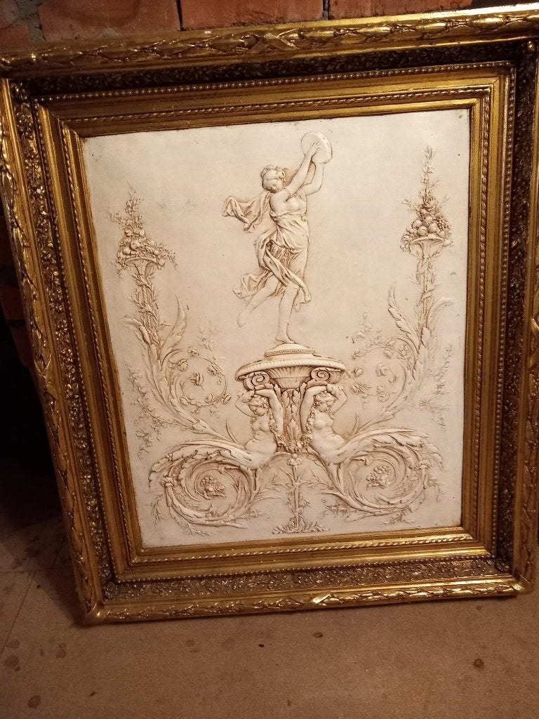 Antiek - Kader met mythologisch tafelereel, Antiek en Kunst, Ophalen of Verzenden