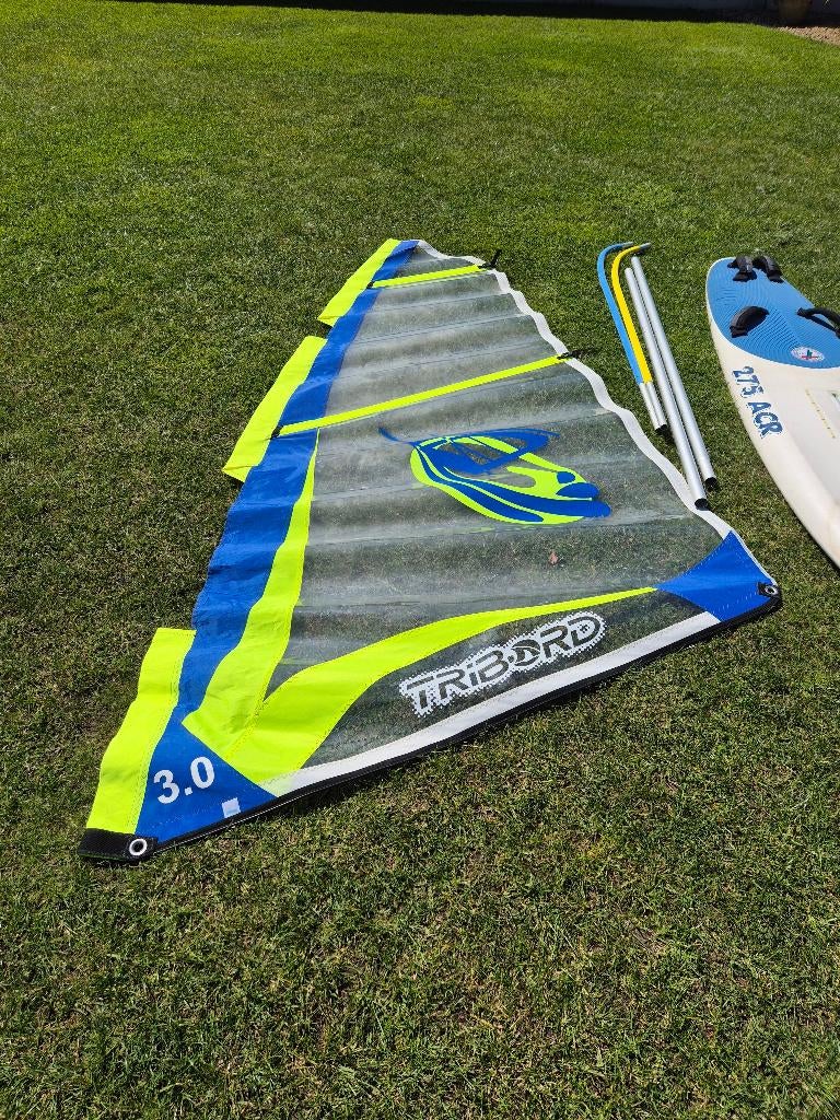 Surfzeil, Watersport en Boten, Windsurfen, Ophalen, 250 tot 300 cm, Met draagtas, Zo goed als nieuw