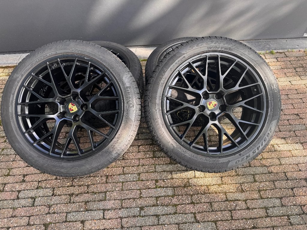 4 jantes Porsche Macan RS Spyder 20” + pneus hiver Pirelli, Pneus hiver, Enlèvement, 20 pouces, Jante(s)