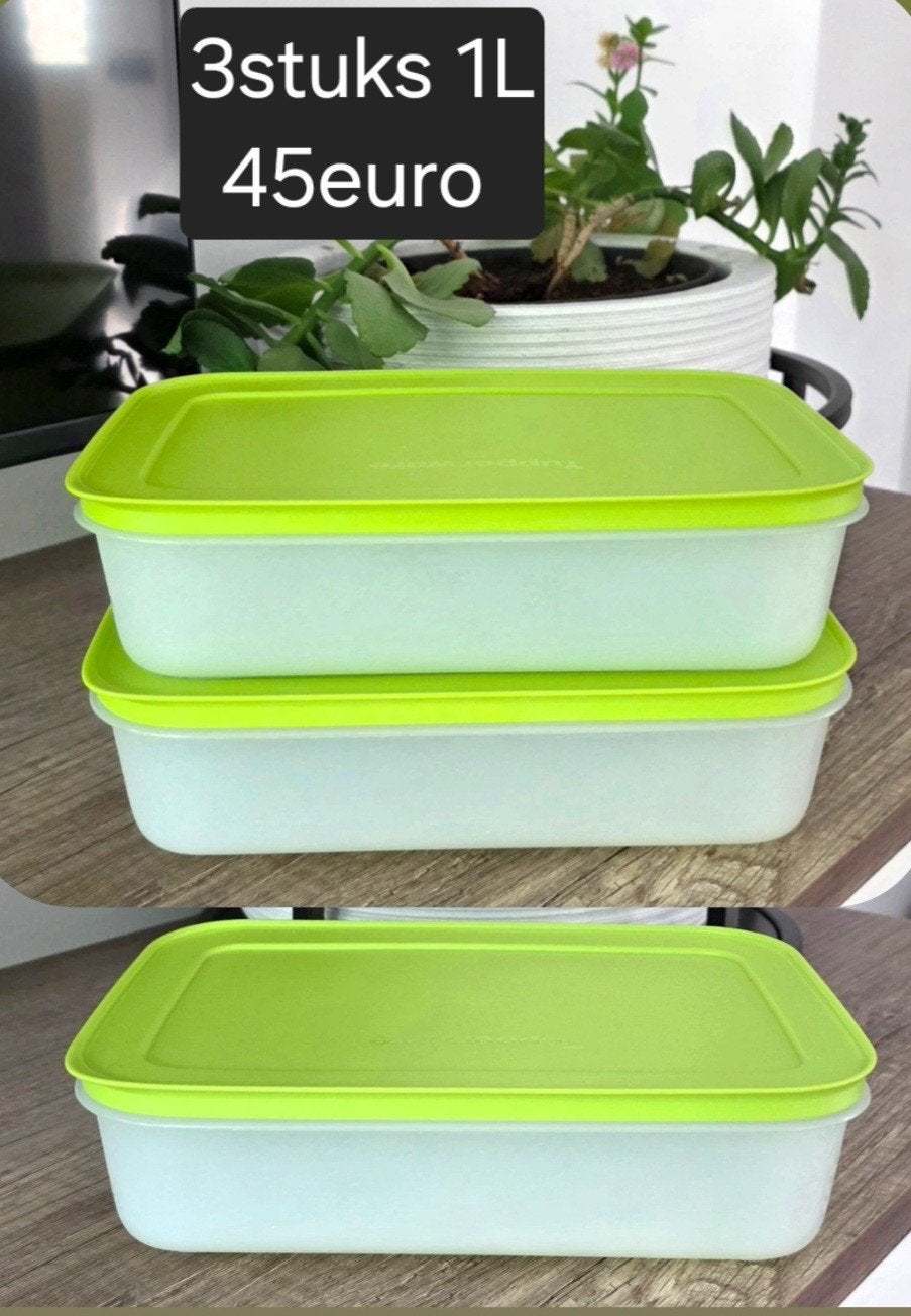 Tupperware diepvriesdozen 1L 3stuks Nieuw, Ophalen of Verzenden