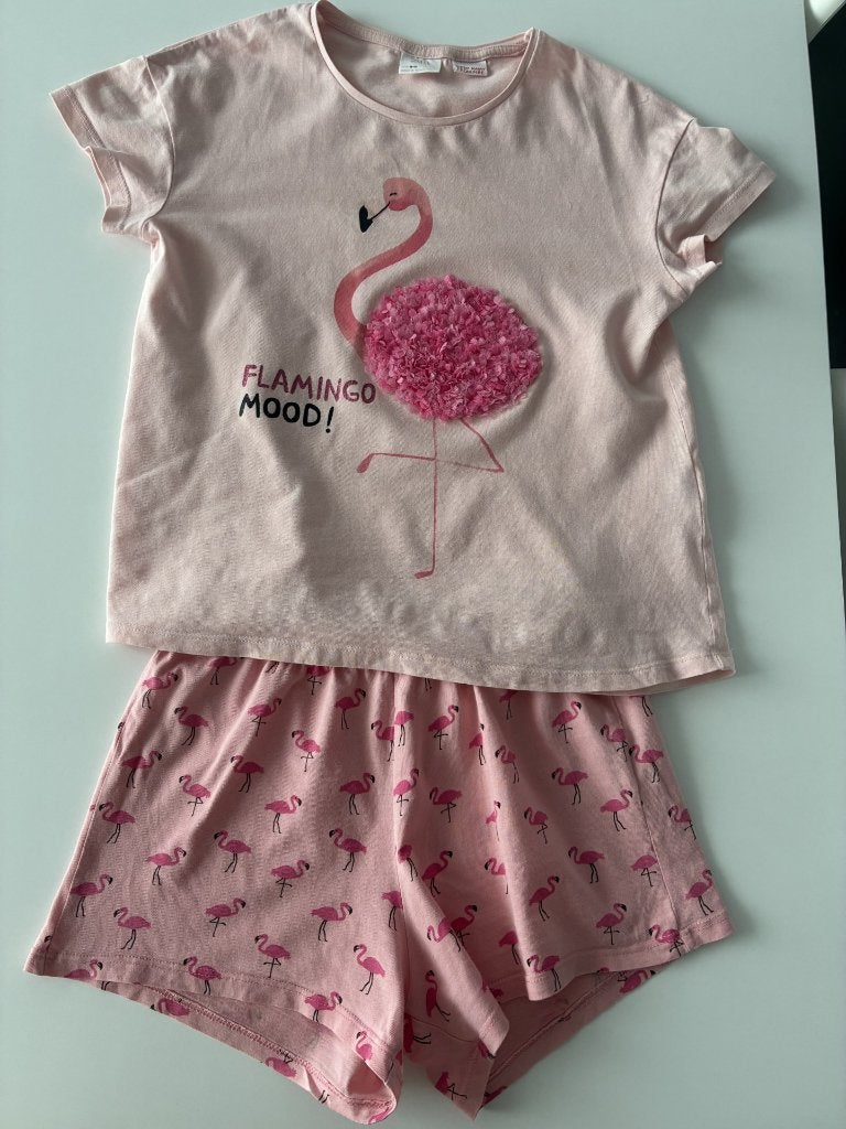 Pyjama d'été en forme de flamant rose de la marque Zara 130, Enlèvement ou Envoi, Comme neuf, Fille, Zara
