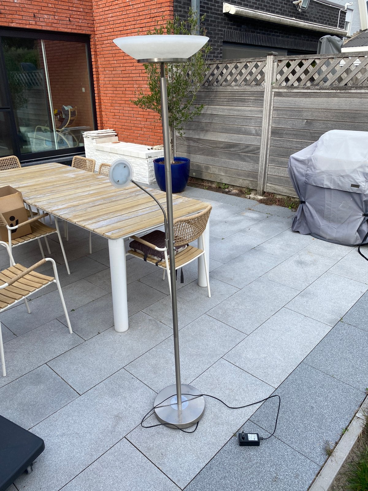 Staanlamp met leeslamp, Huis en Inrichting, Ophalen, Zo goed als nieuw