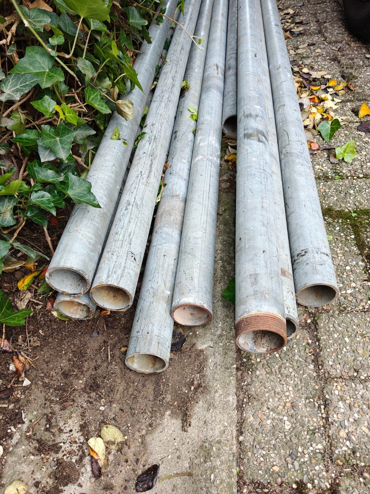 Gegalvaniseerde buisen, Ophalen, Gebruikt, IJzer