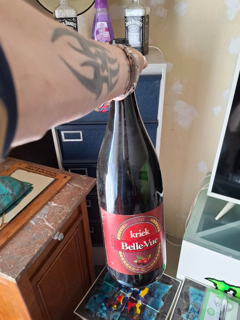 Groot leeg fles vintage kriek, Ophalen of Verzenden, Zo goed als nieuw, Overige typen