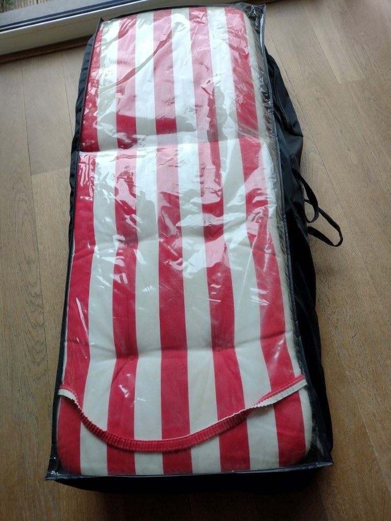 4 kussens voor tuinstoelen met hoge rug, Tuin en Terras, Ophalen, Zo goed als nieuw