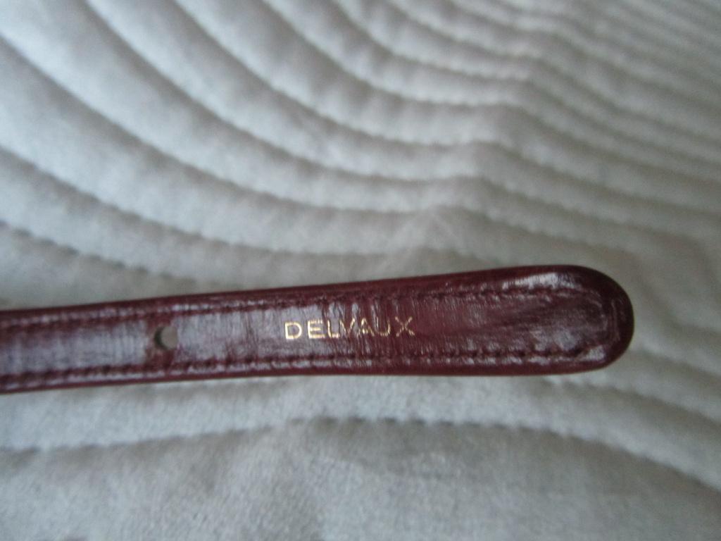 DELVAUX Ceinture vintage  bordeaux siglée, Bijoux, Sacs & Beauté, Envoi