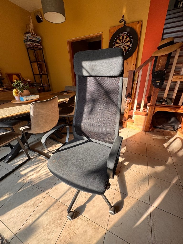Ikea ergonomisch bureau stoel, Ophalen, Gebruikt, Zwart, Bureaustoel
