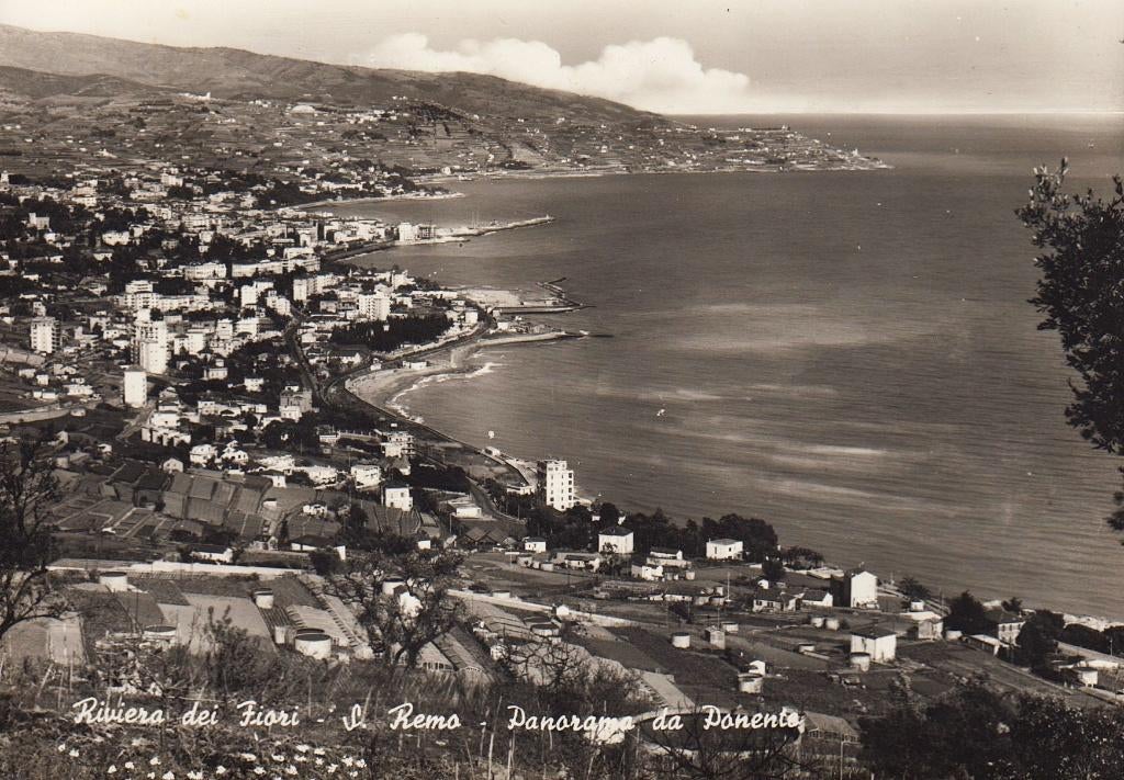 1956 - ITALIË - San Remo: Panorama da Ponente, Verzenden, 1940 tot 1960, Gelopen, Italië