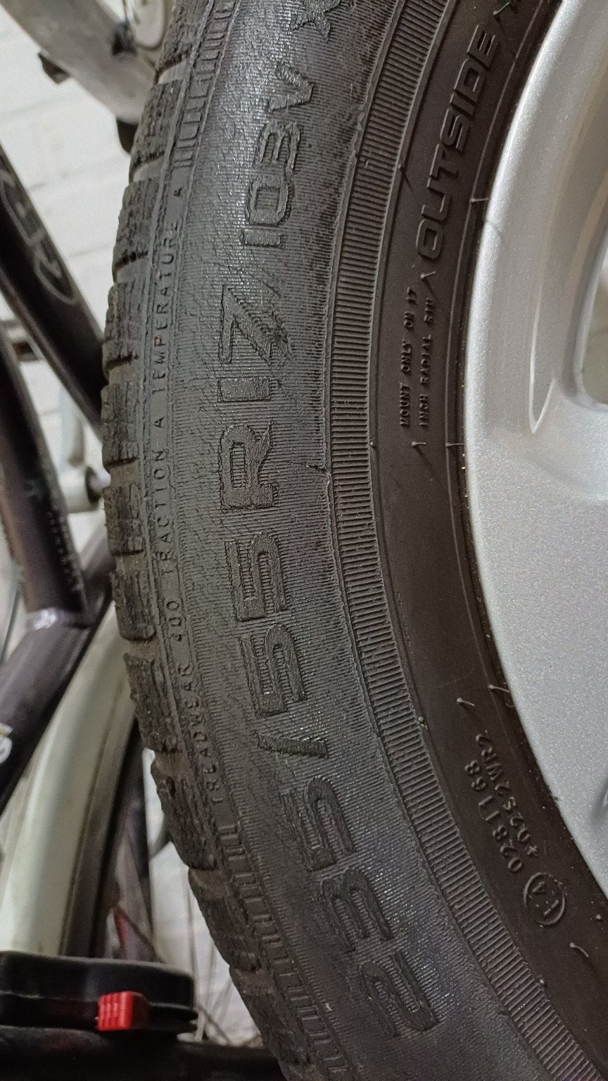 4 originele Ford 17” alu velgen + 235/55 R17 winterbanden, Ophalen, Gebruikt