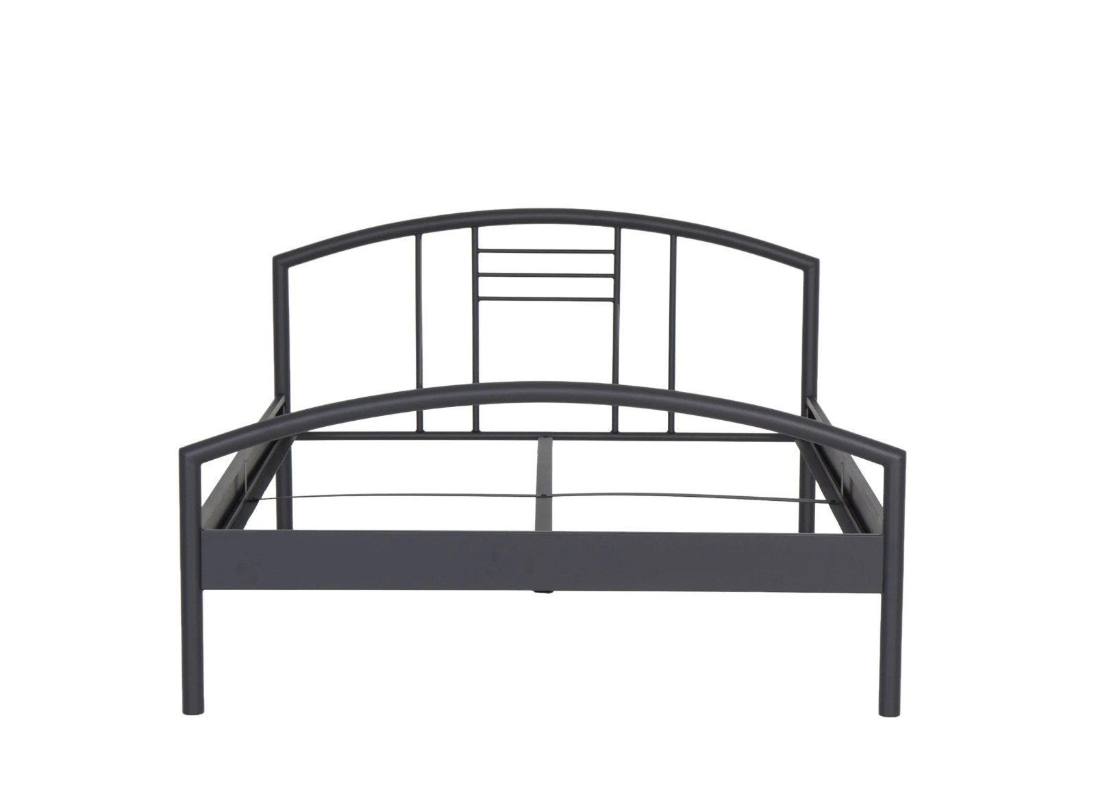 Bed metaal Weba, Ophalen, Zwart, Tweepersoons, 140 cm