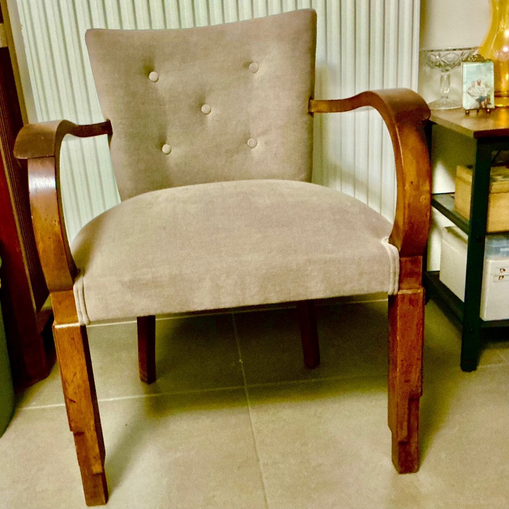 Fauteuil stoel in Art Deco stijl., Ophalen