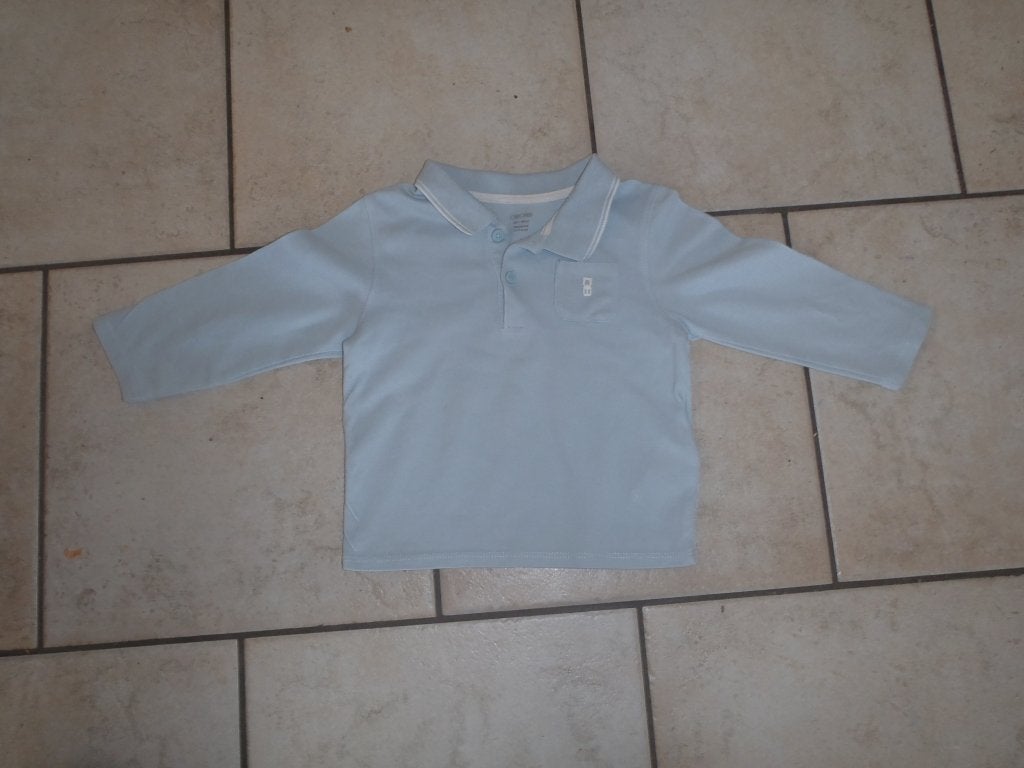 Hemelsblauw poloshirt maat 80, Kinderen en Baby's, Ophalen of Verzenden, Zo goed als nieuw, Jongetje