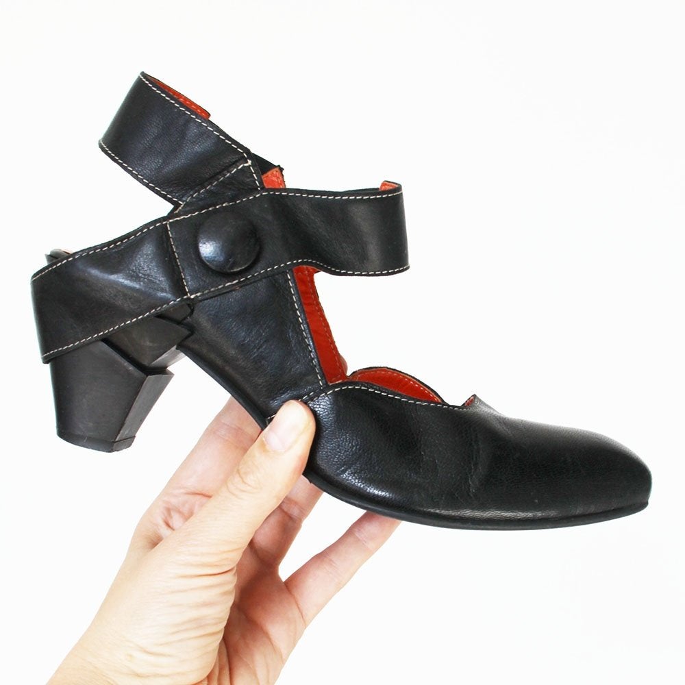 Superbes chaussures en cuir Lisa Tucci s5 (taille 39½) €60,-, Enlèvement ou Envoi, Autres types, Noir, Lisa Tucci