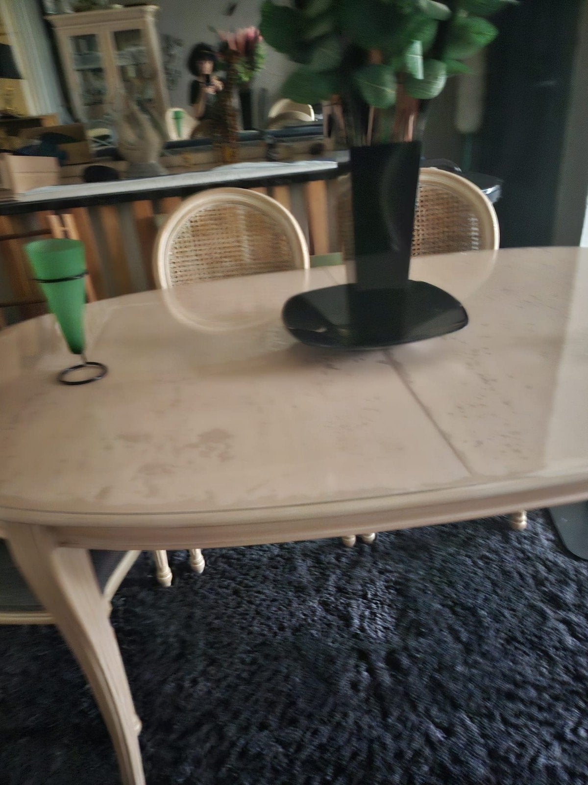 Table bois hêtre cérusé + 4 chaises, Maison & Meubles, 200 cm ou plus, Comme neuf, 100 à 150 cm, Enlèvement