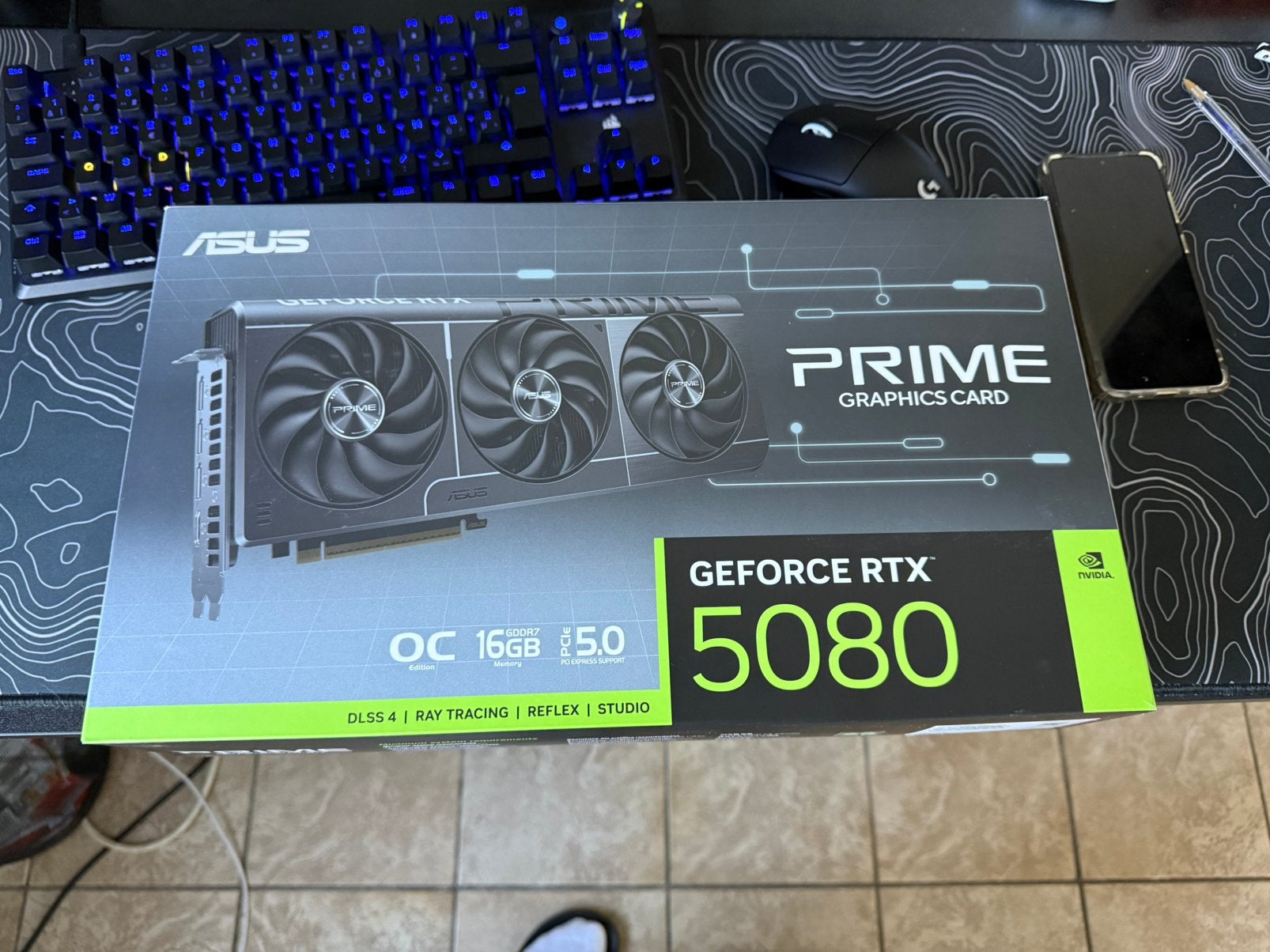 Nvidia Rtx 5080 Asus prime 16gb ( vente urgent ), Computers en Software, Ophalen, Zo goed als nieuw, Nvidia