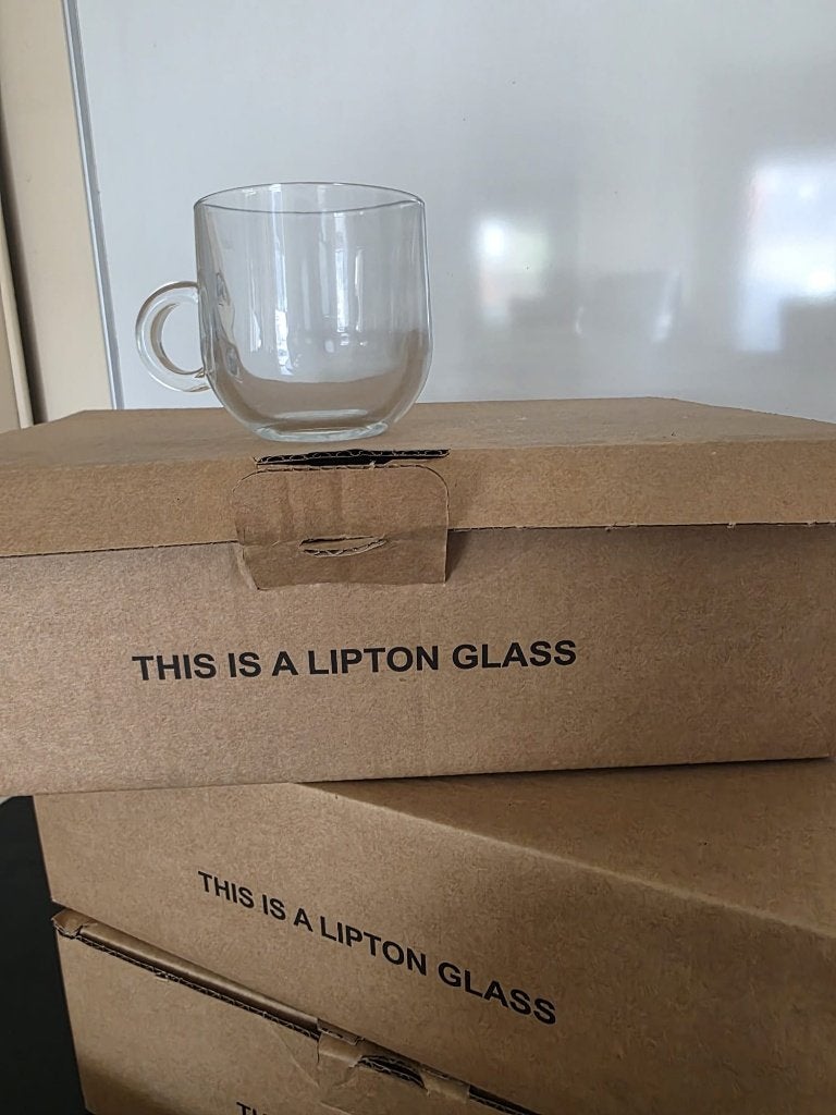 Lipton thee glazen tassen - 18 stuks beschikbaar, Ophalen, Nieuw, Overige typen