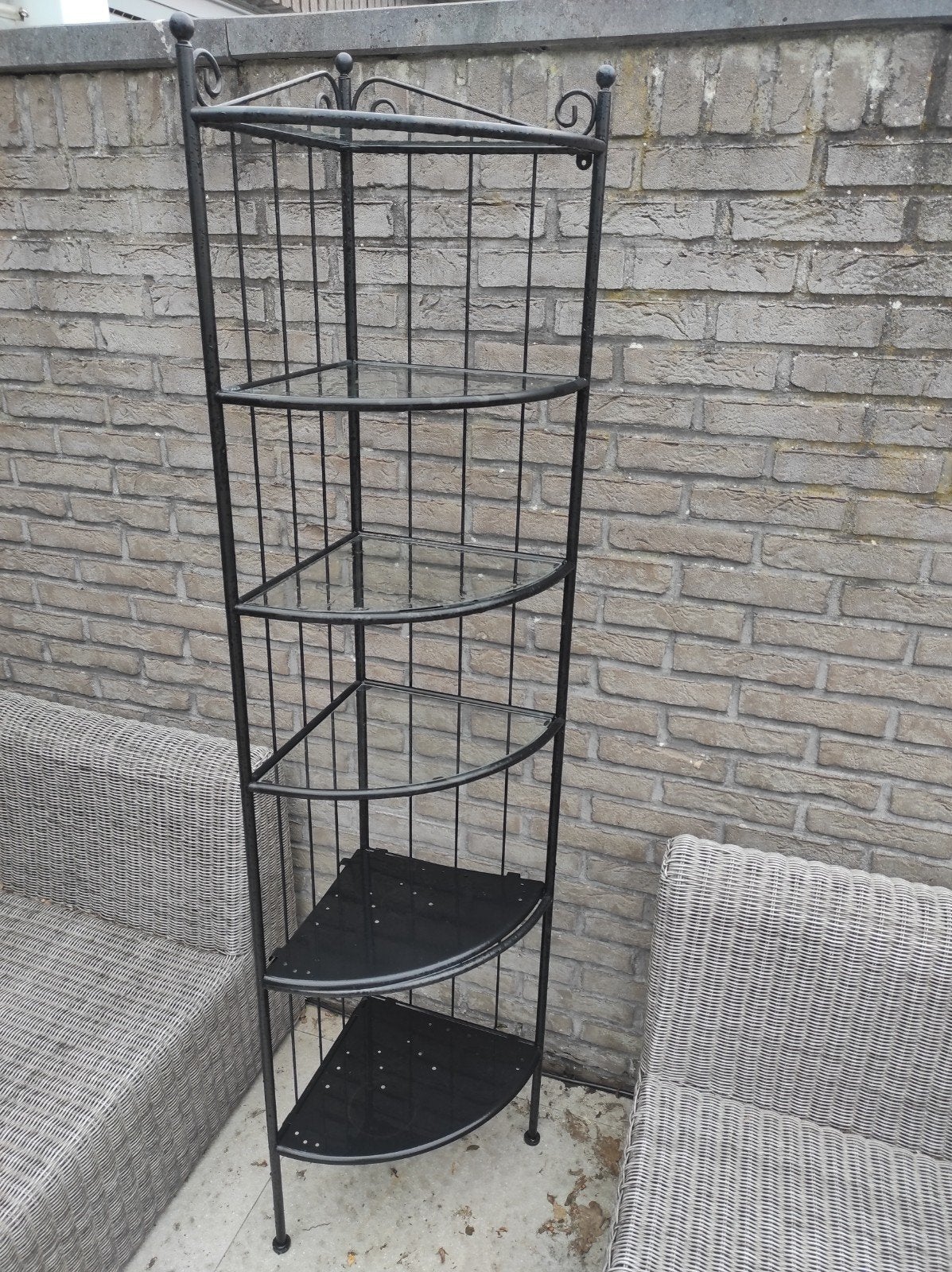 Planten of kruiden rek. 6 vakken, waarvan 4 in glas, Ophalen