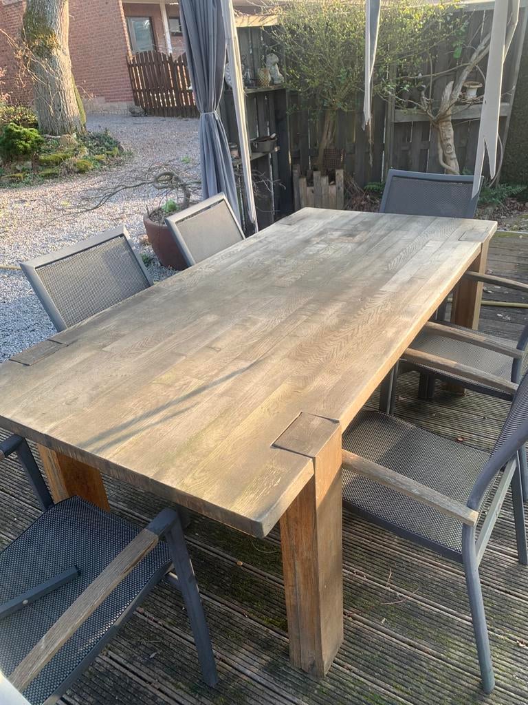 Massief eiken tafel/ brandhout, Enlèvement ou Envoi, Comme neuf