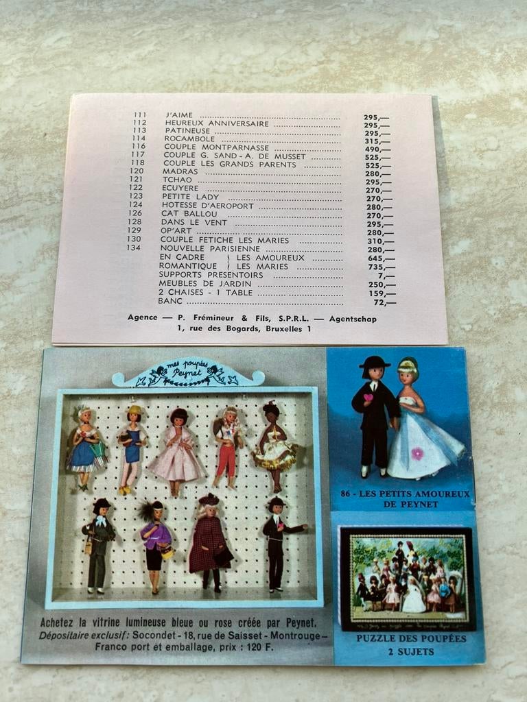 VINTAGE Catologus Franse poppen 1966., Verzamelen, Ophalen of Verzenden, Zo goed als nieuw
