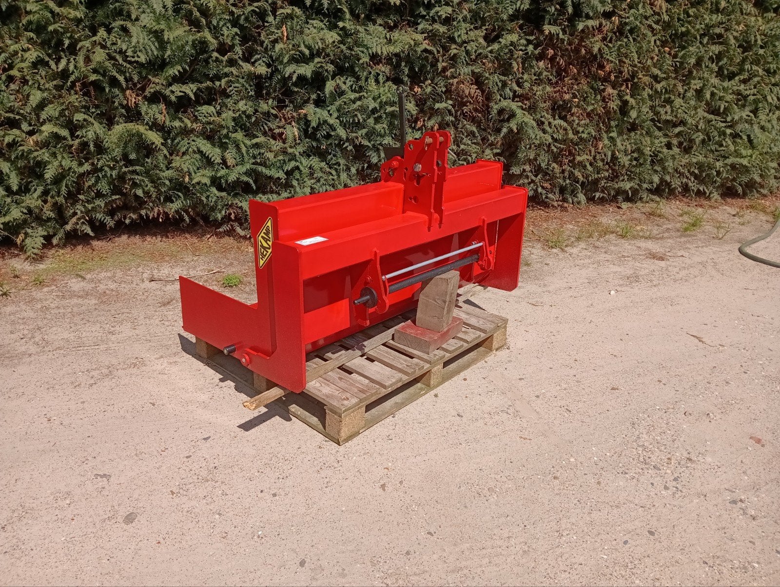 Hekamp grondbak / palletdrager, Ophalen