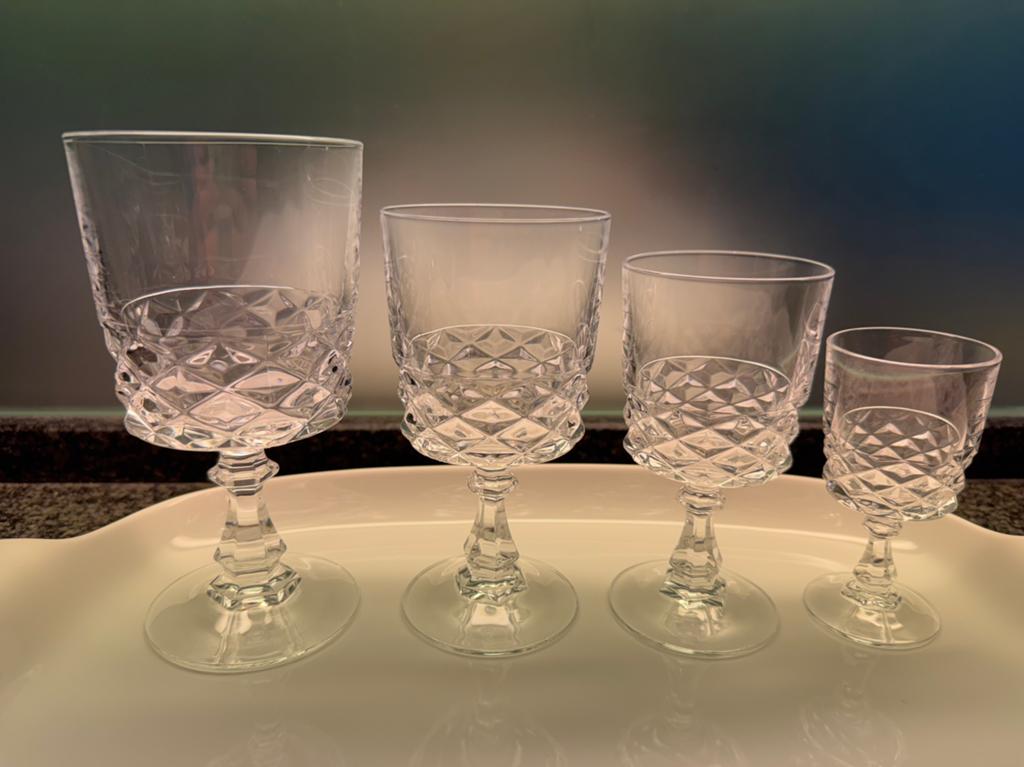 Service de verres au plomb Cristal d'Arques Durand Diamond, Enlèvement ou Envoi, Comme neuf