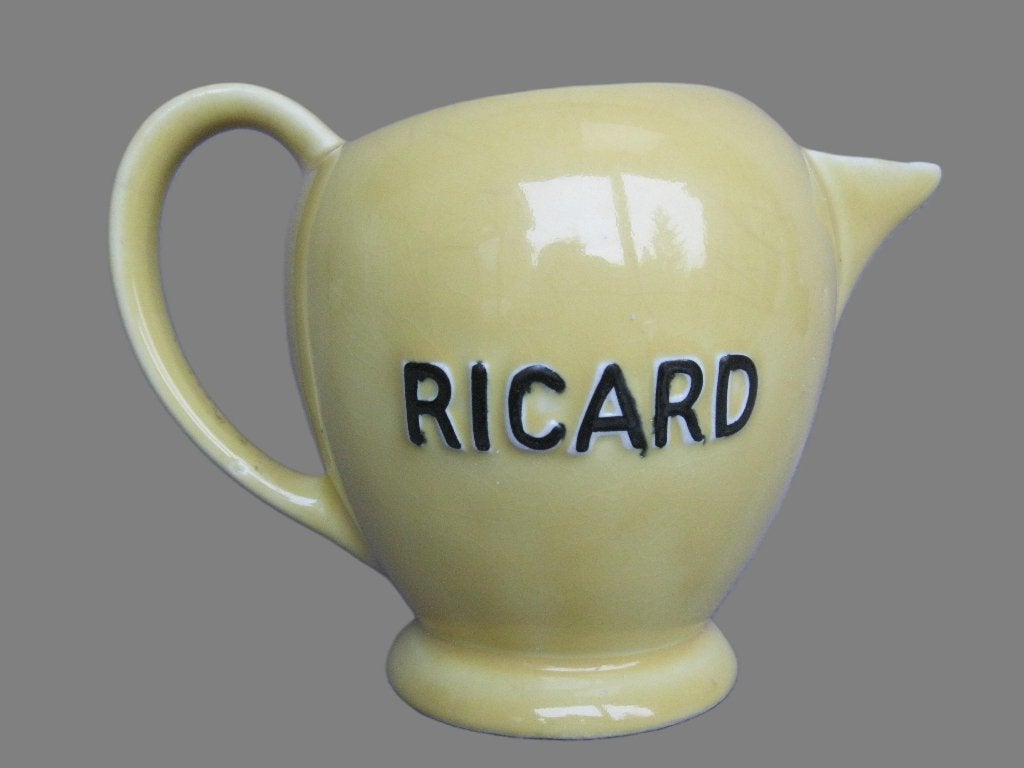 ZELDZAME vintage 1L kruik Ricard geel., Antiek en Kunst, Ophalen