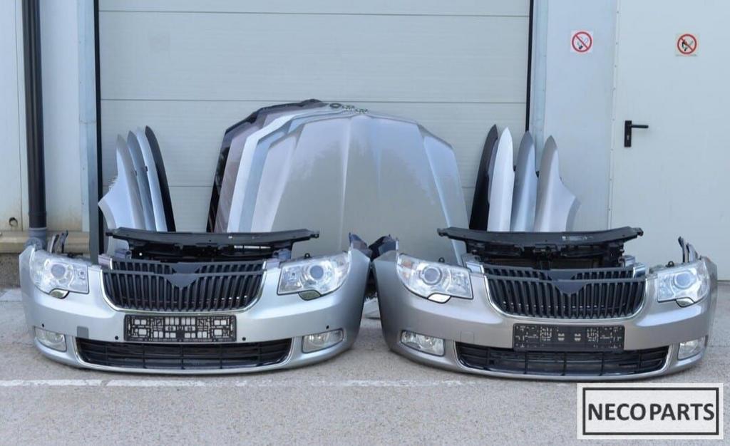 SKODA SUBERB II VOOORKOP VOORBUMPER VOORSCHERM MOTORKAP BUMP, Arrière, -, Haillon arrière, Utilisé