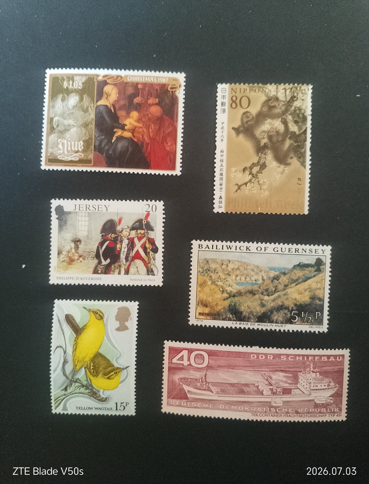 +-140 timbres postfrisch Histoire, Enlèvement ou Envoi