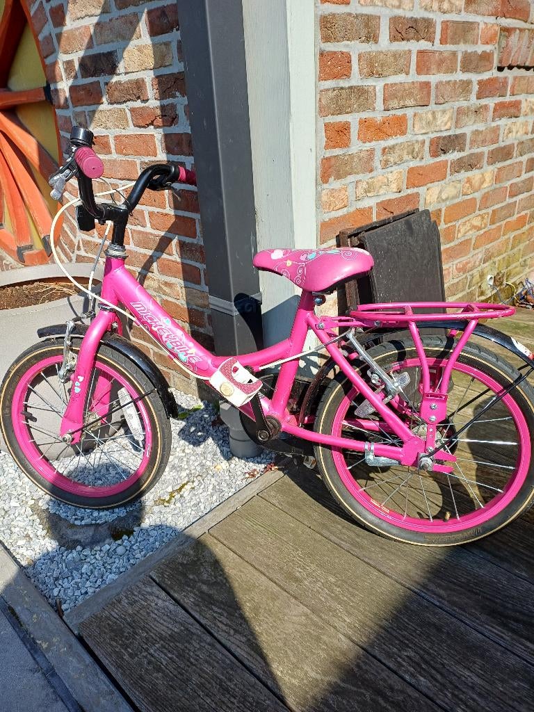 kinderfiets meisje, Fietsen en Brommers, Fietsen | Meisjes, Ophalen, Handrem, 16 inch, Gebruikt