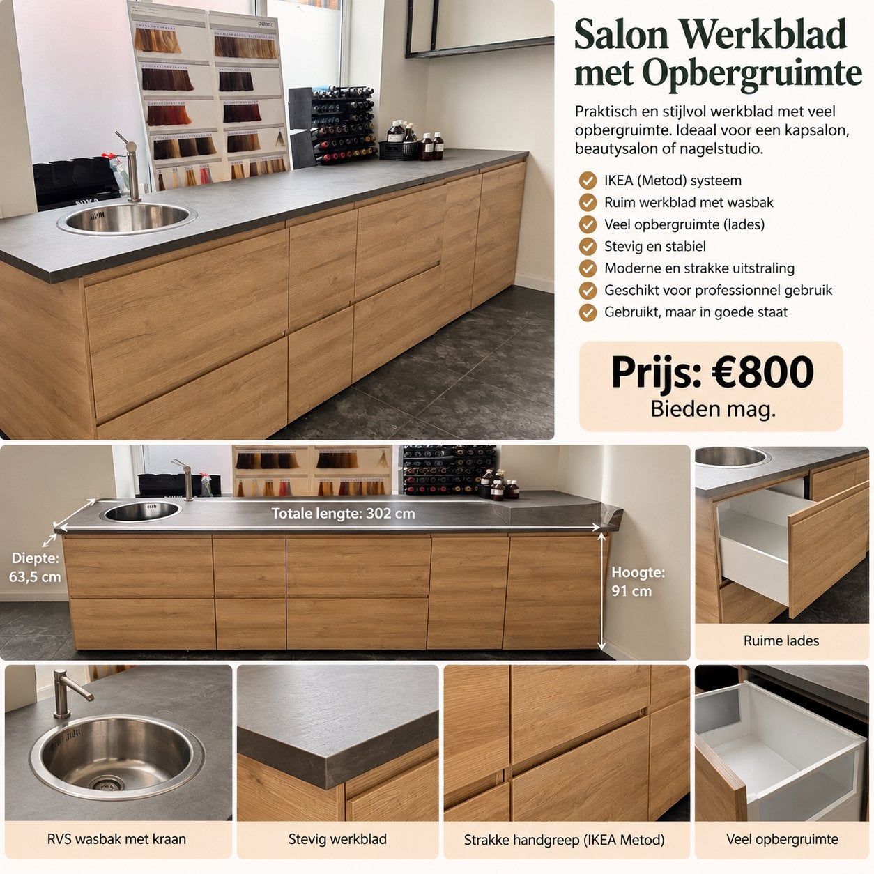 Labokast of keukenkast, Huis en Inrichting, Ophalen, Zo goed als nieuw
