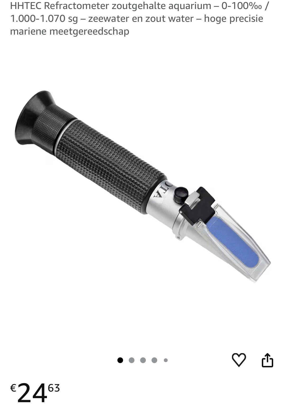 Ongebruikte refractometer / zoutmeter / zoutgehalte, Dieren en Toebehoren, Ophalen of Verzenden, Nieuw