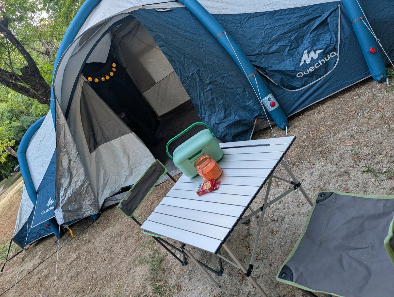 tente queschua 8.4 XL fresh et black air seconde gonflable, Caravanes & Camping, Enlèvement