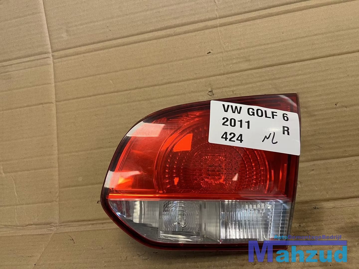 VW GOLF 6 Rechts binnen achterlicht 2009-2013, Gebruikt, Volkswagen, Volkswagen AG, Vw@volkswagen.de