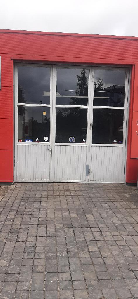 Garage poort, Doe-het-zelf en Bouw, Ophalen, Gebruikt, Garagedeur, Glas