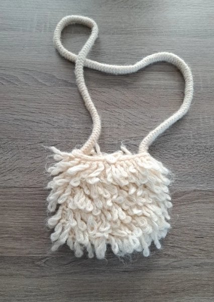 Bonpoint wit tasje, Kinderen en Baby's, Kindermode-accessoires, Wit, Ophalen of Verzenden, Zo goed als nieuw, Gebreid/geweven