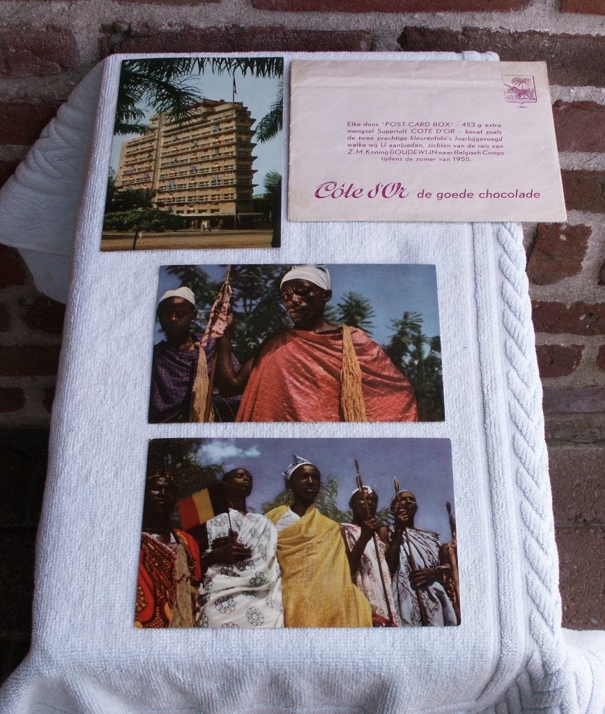 Postkaarten, 3 stuks van de Congo reis in 1955., Ophalen of Verzenden, Nieuw, Kaart, Foto of Prent